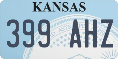 KS license plate 399AHZ