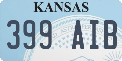 KS license plate 399AIB