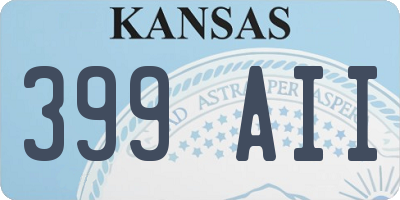 KS license plate 399AII