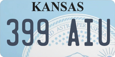 KS license plate 399AIU