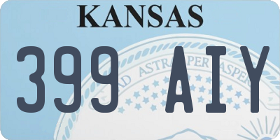 KS license plate 399AIY