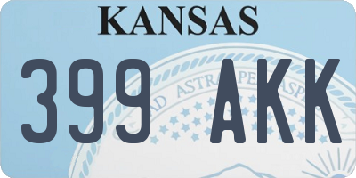 KS license plate 399AKK