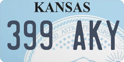 KS license plate 399AKY