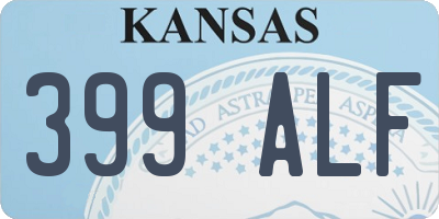 KS license plate 399ALF