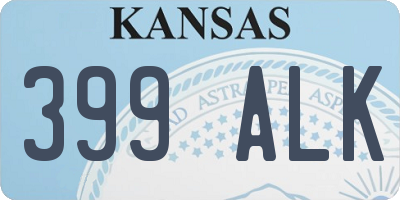 KS license plate 399ALK
