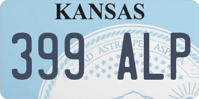 KS license plate 399ALP