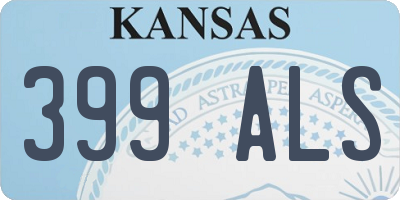 KS license plate 399ALS