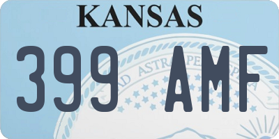 KS license plate 399AMF
