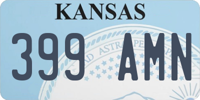 KS license plate 399AMN