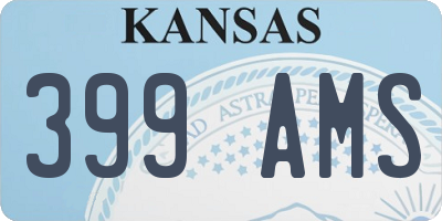 KS license plate 399AMS