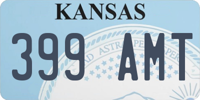KS license plate 399AMT