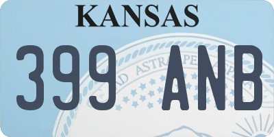 KS license plate 399ANB