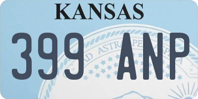 KS license plate 399ANP