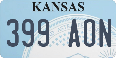 KS license plate 399AON