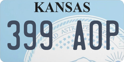 KS license plate 399AOP