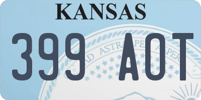 KS license plate 399AOT