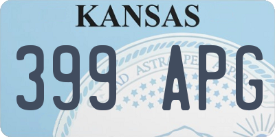 KS license plate 399APG