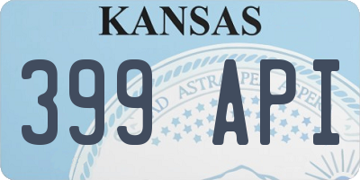 KS license plate 399API