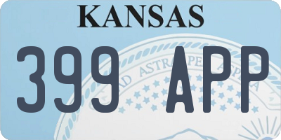 KS license plate 399APP