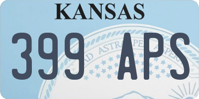 KS license plate 399APS