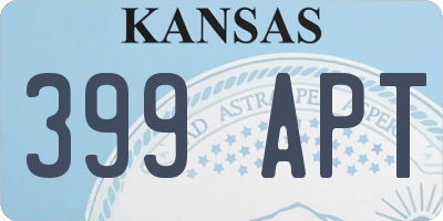 KS license plate 399APT