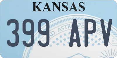 KS license plate 399APV