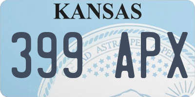 KS license plate 399APX