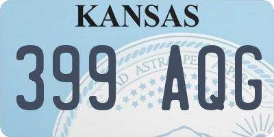 KS license plate 399AQG