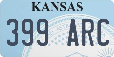 KS license plate 399ARC