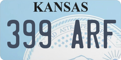 KS license plate 399ARF