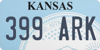 KS license plate 399ARK