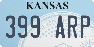 KS license plate 399ARP