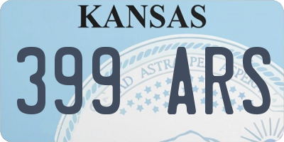 KS license plate 399ARS