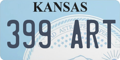 KS license plate 399ART