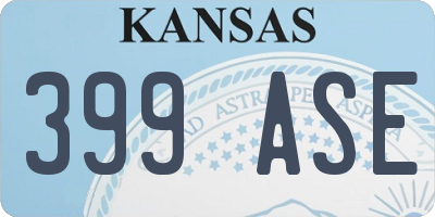 KS license plate 399ASE
