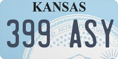 KS license plate 399ASY