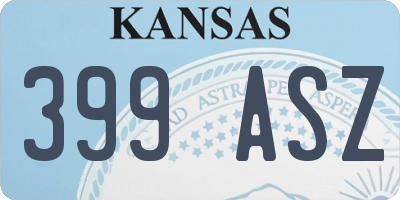 KS license plate 399ASZ