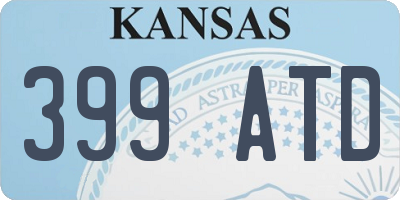 KS license plate 399ATD