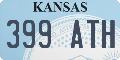 KS license plate 399ATH