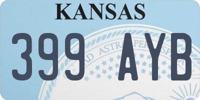 KS license plate 399AYB