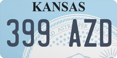 KS license plate 399AZD