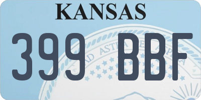 KS license plate 399BBF
