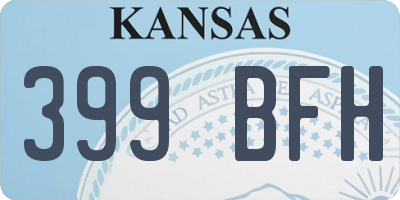 KS license plate 399BFH