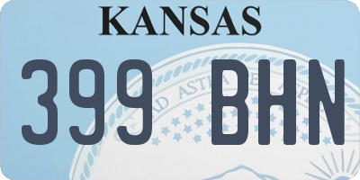 KS license plate 399BHN