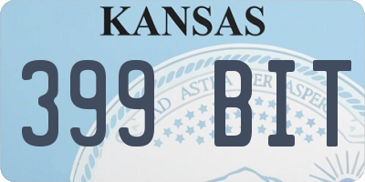 KS license plate 399BIT
