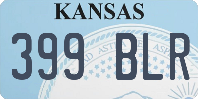 KS license plate 399BLR