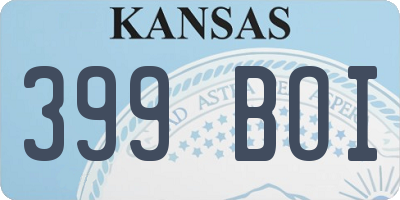 KS license plate 399BOI