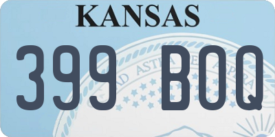 KS license plate 399BOQ
