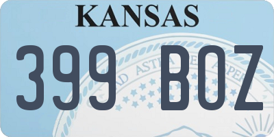 KS license plate 399BOZ