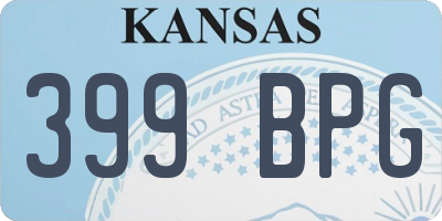 KS license plate 399BPG